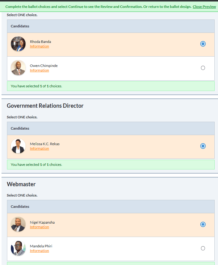 ISACA Lusaka Chapter — A chapter board election every member could join